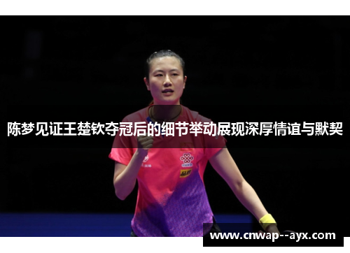 陈梦见证王楚钦夺冠后的细节举动展现深厚情谊与默契